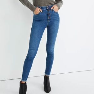 Madewell 10" High-Rise Skinny Jeans in Mackey Wash: Button-Front Edition 26P